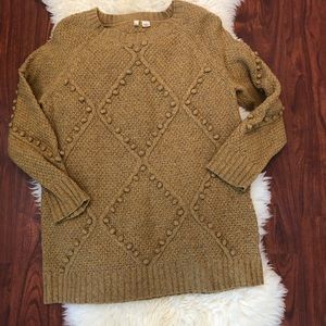 Anthropologie Moth Size Lg Sweater in mustard